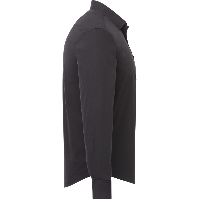 Custom Men's UNTUCKit Black Stone Wrinkle-Free Long Sleeve Button Up Shirt - 6