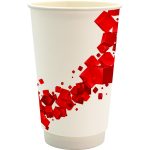 Custom 16 oz. Full Color Floating Cube Paper Cup - 7