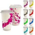 Custom 16 oz. Full Color Floating Cube Paper Cup With Lid - 1
