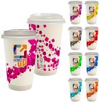 Custom 16 oz. Full Color Floating Cube Paper Cup With Lid