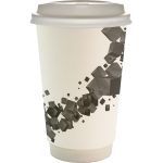 Custom 16 oz. Full Color Floating Cube Paper Cup With Lid - 5