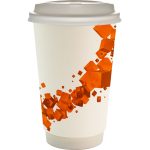 Custom 16 oz. Full Color Floating Cube Paper Cup With Lid - 9