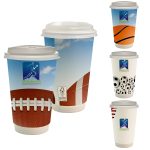 Custom 16 oz. Full Color Sporty Paper Cup With Lid
