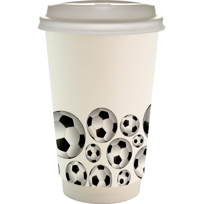 Custom 16 oz. Full Color Sporty Paper Cup With Lid - 5
