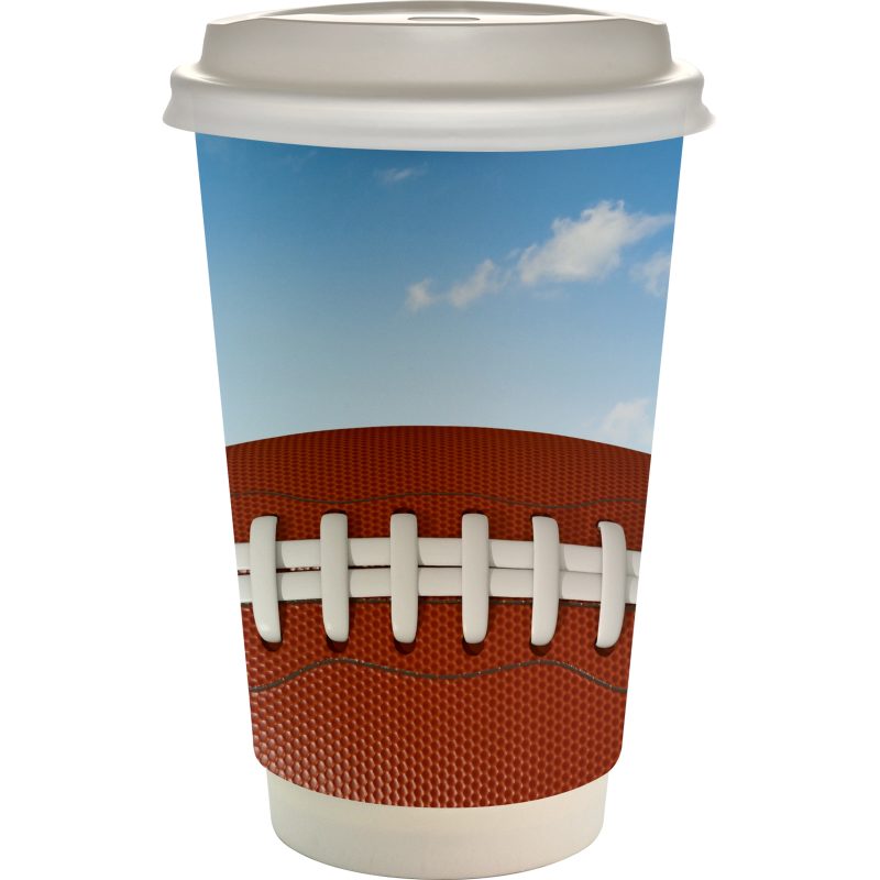 Custom 16 oz. Full Color Sporty Paper Cup With Lid - 7