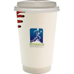 Custom 16 oz. Full Color Sporty Paper Cup With Lid - 8
