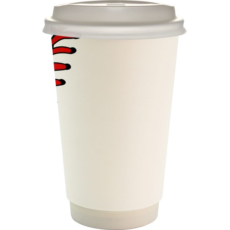 Custom 16 oz. Full Color Sporty Paper Cup With Lid - 9