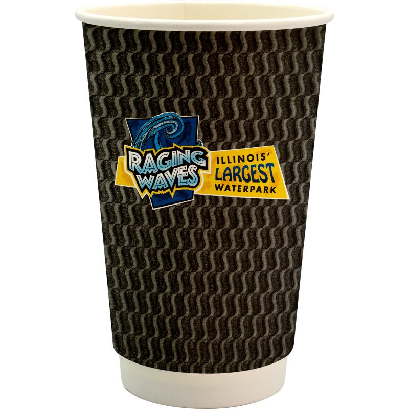 Custom 16 oz. Full Color Wave Paper Cup - 2