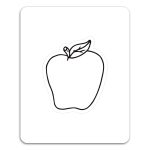 Custom Apple Punch Out Picture Frame Magnet - 1