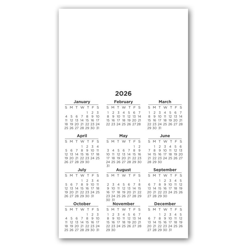 Custom Calendar Large Magnet 3-29/32 x 6-15/16 - 1