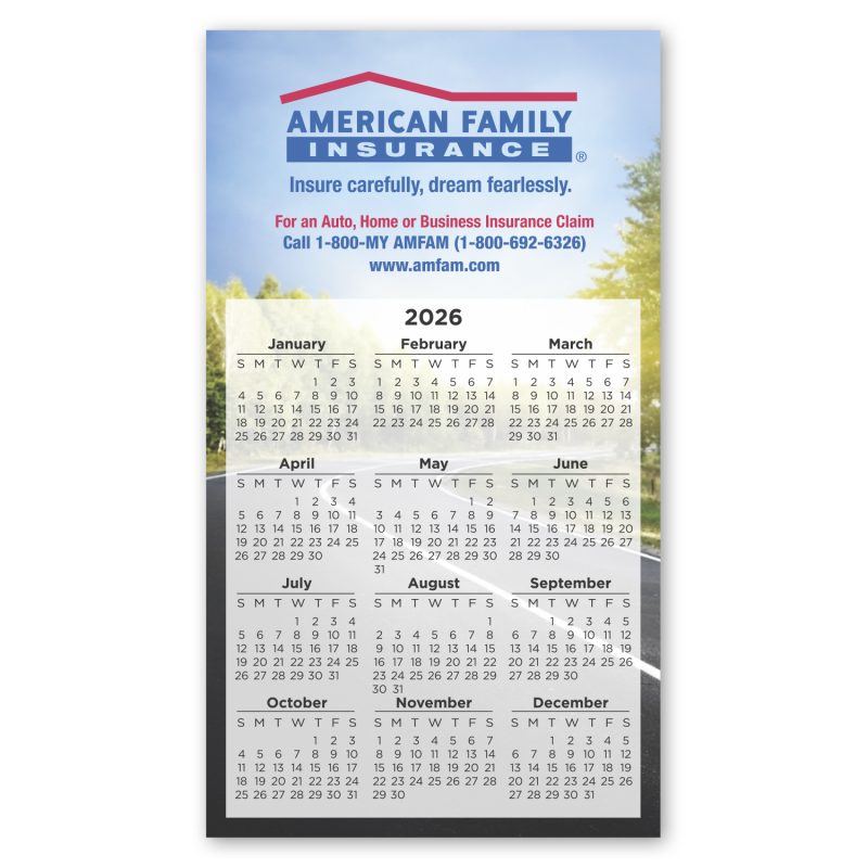 Custom Calendar Large Magnet 3-29/32 x 6-15/16 - 3