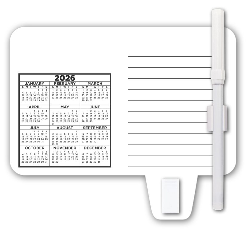 Custom Calendar / Memo Magnet with Clip - 1