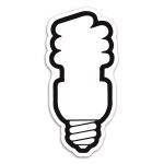 Custom Go Green Fluorescent Lightbulb Magnet - 1