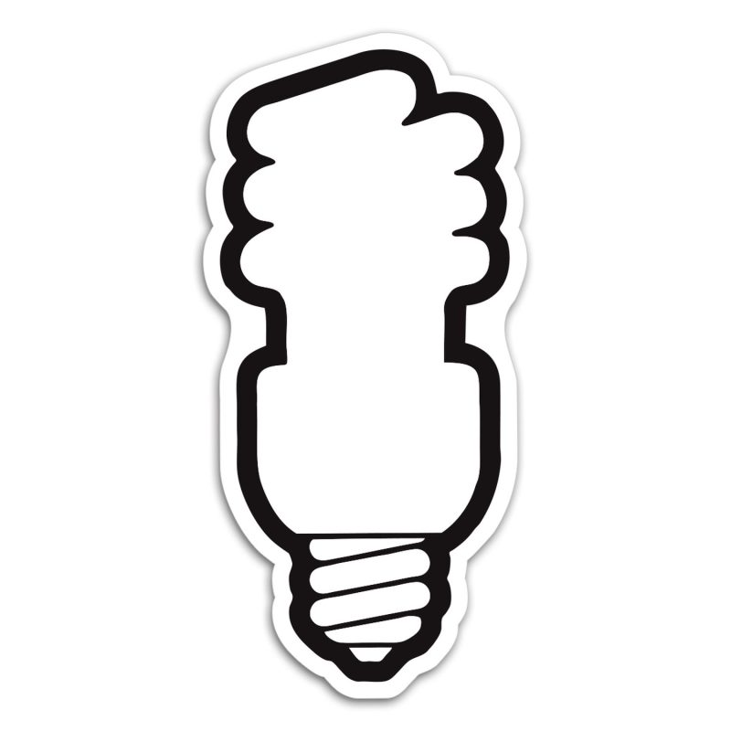 Custom Go Green Fluorescent Lightbulb Magnet - 1