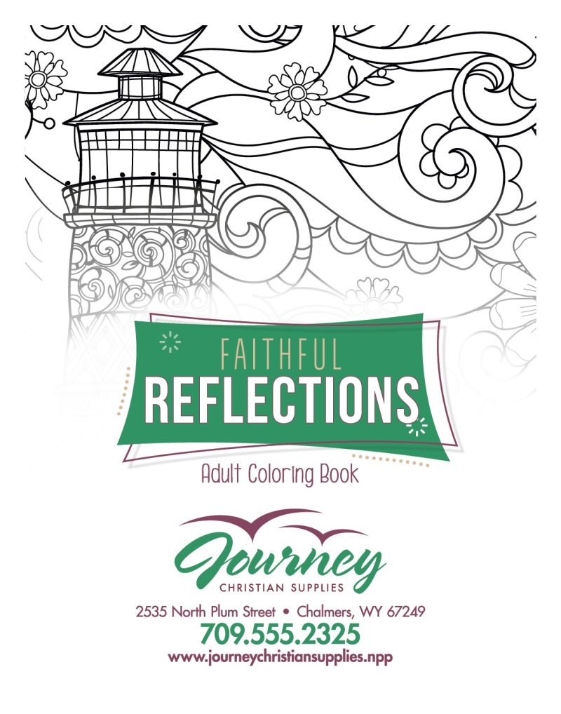 Custom Good Value™ Faithful Reflections Adult Coloring Book - 1