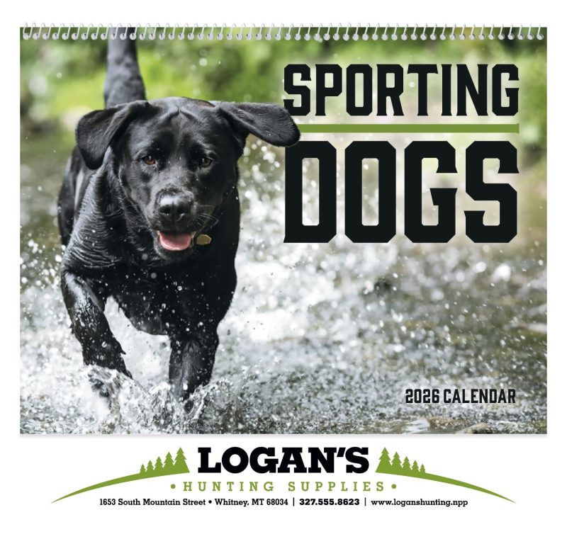 Custom Good Value™ Sporting Dogs - Spiral Calendar - 1