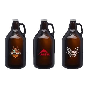 Custom Homebrew 64 oz. Amber Glass Growler