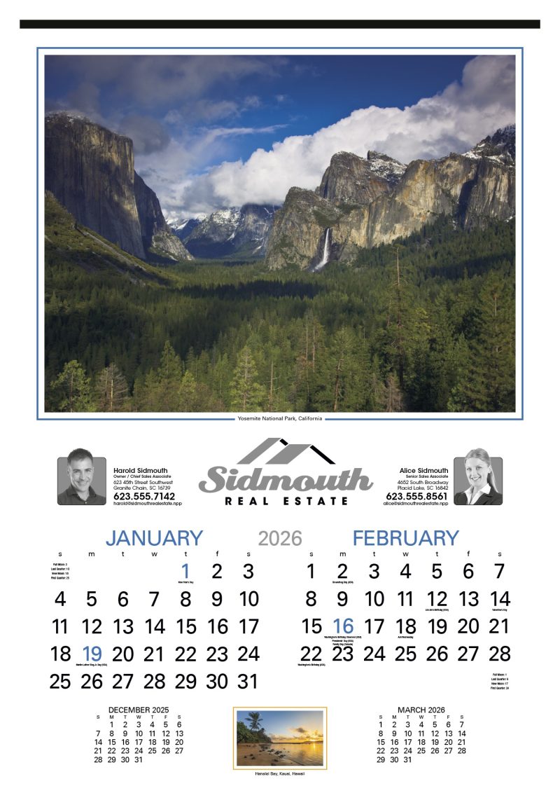 Custom HotLine® Products Our Country® Executive Calendar