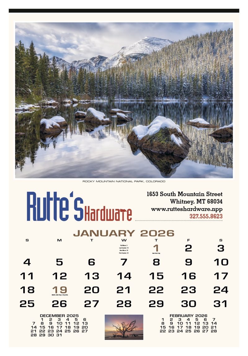 Custom HotLine® Products Scenic America® Executive Calendar