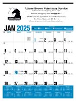 Custom HotLine® Products Yearly Record® Blue Calendar - 1