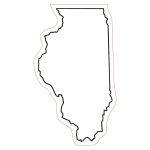 Custom Illinois State Magnet - 1