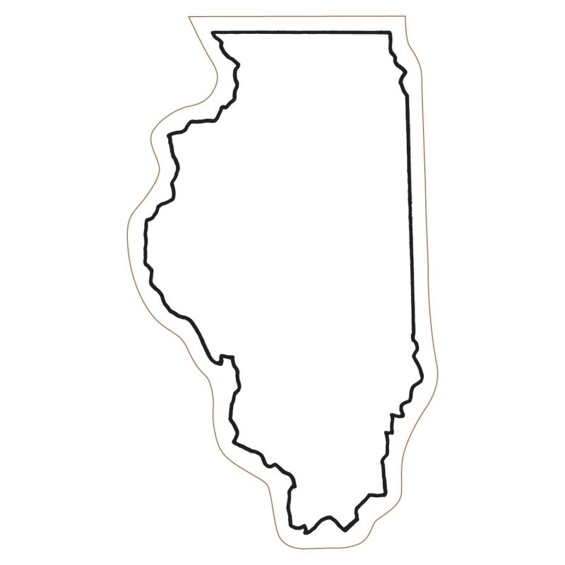 Custom Illinois State Magnet - 1