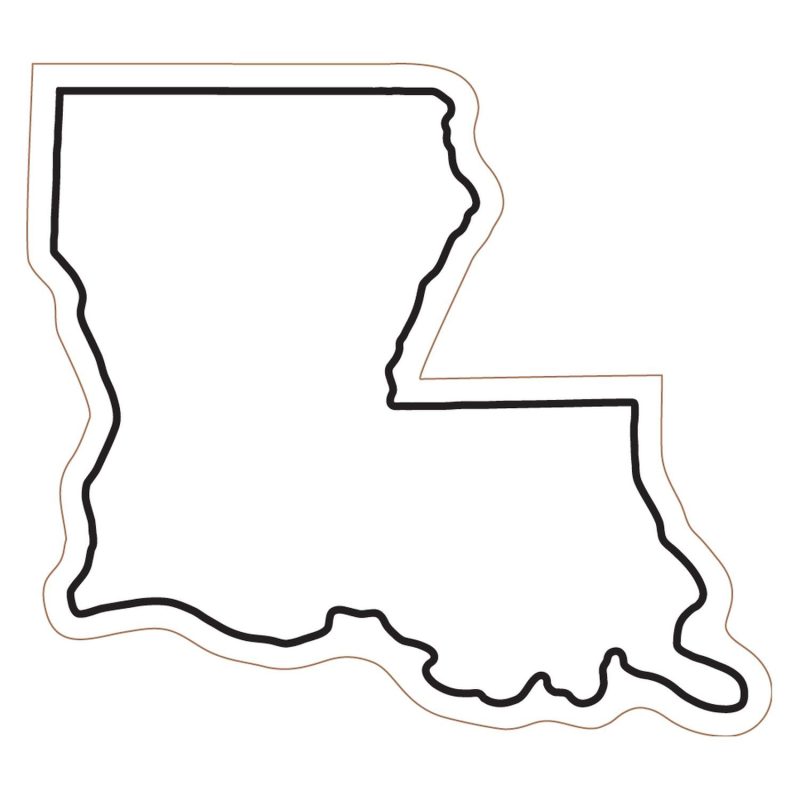 Custom Louisiana State Magnet - 1