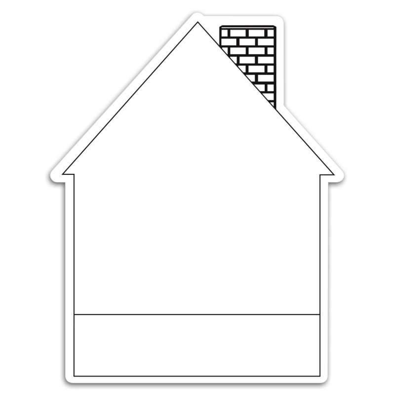 Custom Memo Board House w/ Rem Adh - 1