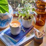 Custom Modern Sprout® Garden Vibes Candle/Planter - Golden Moments-Sage - 9