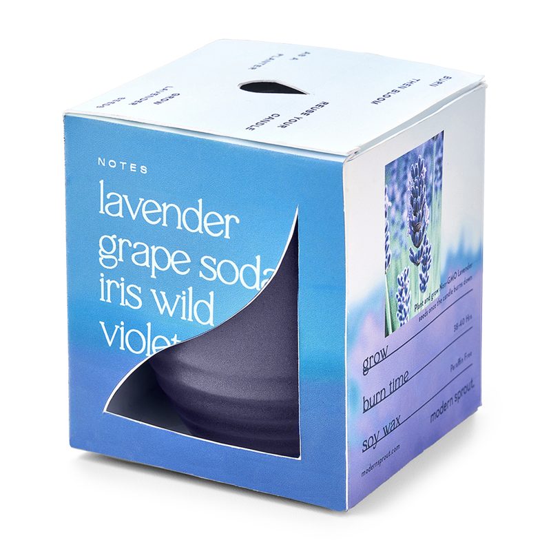 Custom Modern Sprout® Garden Vibes Candle/Planter - Violet Hour-Lavender - 9