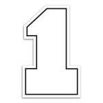 Custom Number 1 Magnet - 1