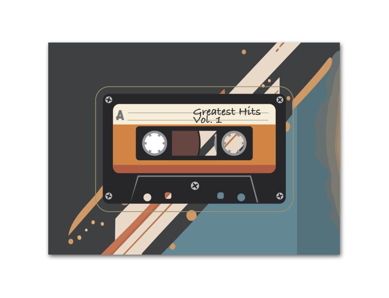 Custom Picture Frame with Cassette Punch Out - 1