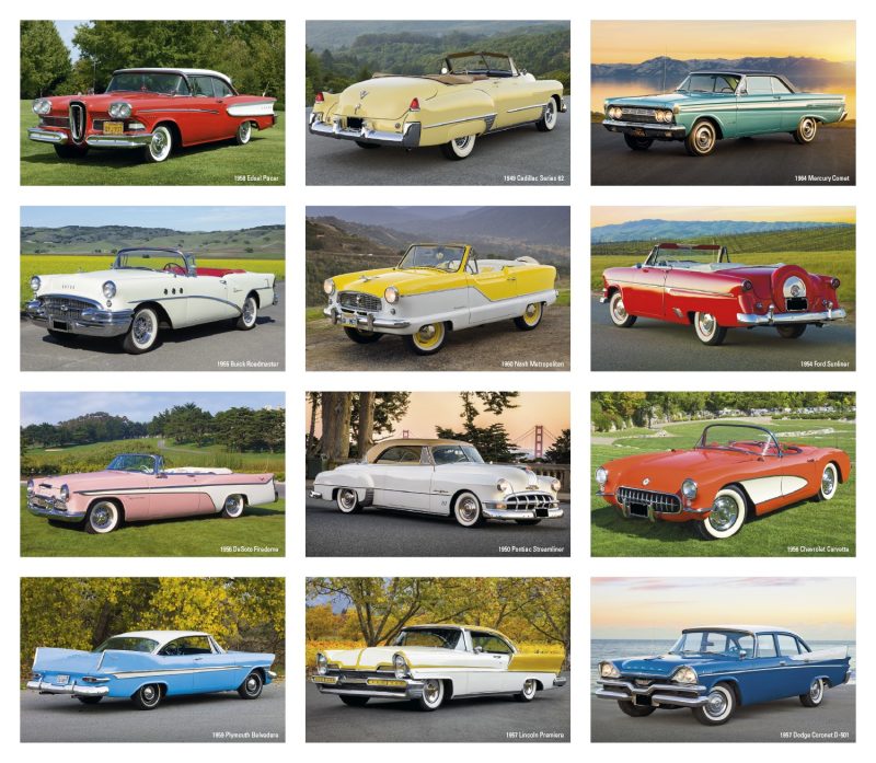 Custom Triumph® Calendars Press-N-Stick Cruisin' Cars Calendar - 3