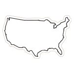 Custom USA Shape Magnet - 1