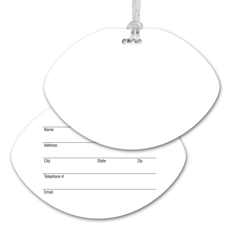 Custom Ultra-Thin Football Luggage Tag with Clear Strap - 1