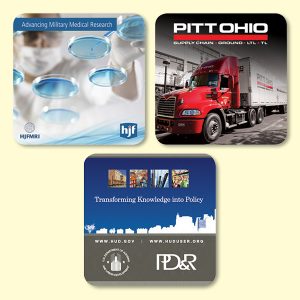 Custom Vynex® Heavy Duty 4"x4"x1/8" Hard Surface Drink Coaster