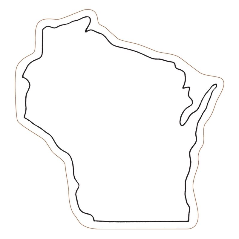 Custom Wisconsin State Magnet - 1