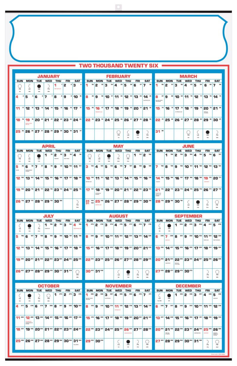 Custom Yearly Memo Calendar - 1