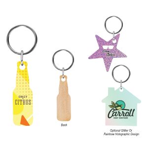 Custom Full Color Wood Key Tag - 2"