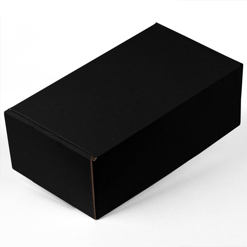 Custom Black Corrugated Medium Box - 1