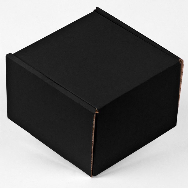 Custom Black Corrugated Small Box - 1