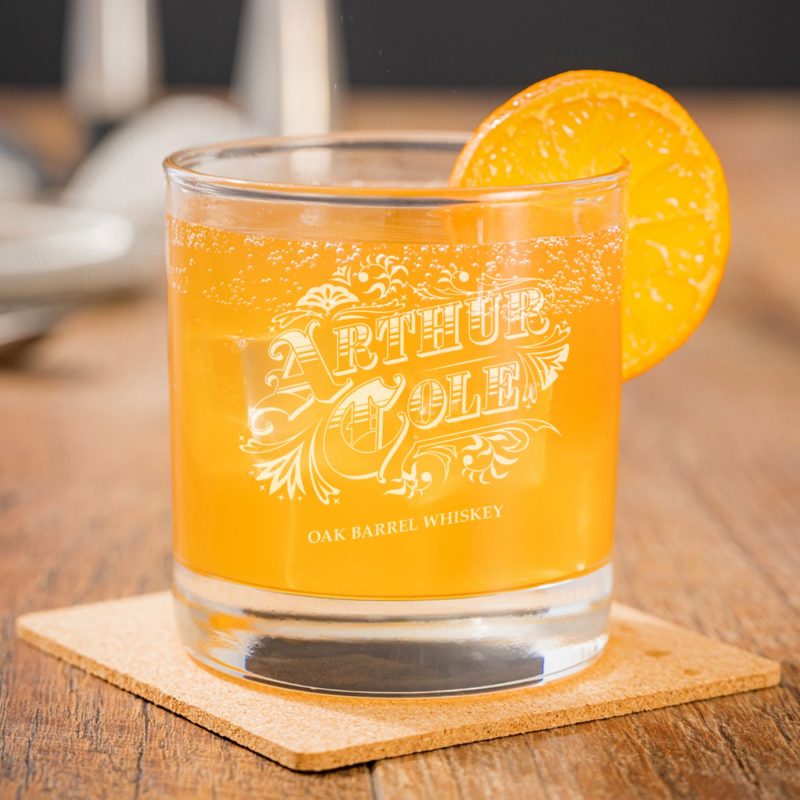 Custom Etched Whiskey Glass 10.5 Oz - 2