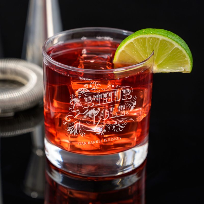 Custom Etched Whiskey Glass 10.5 Oz - 4