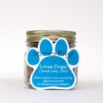 Custom Half Pint Jar with Paw Magnet Pet Fill - 2