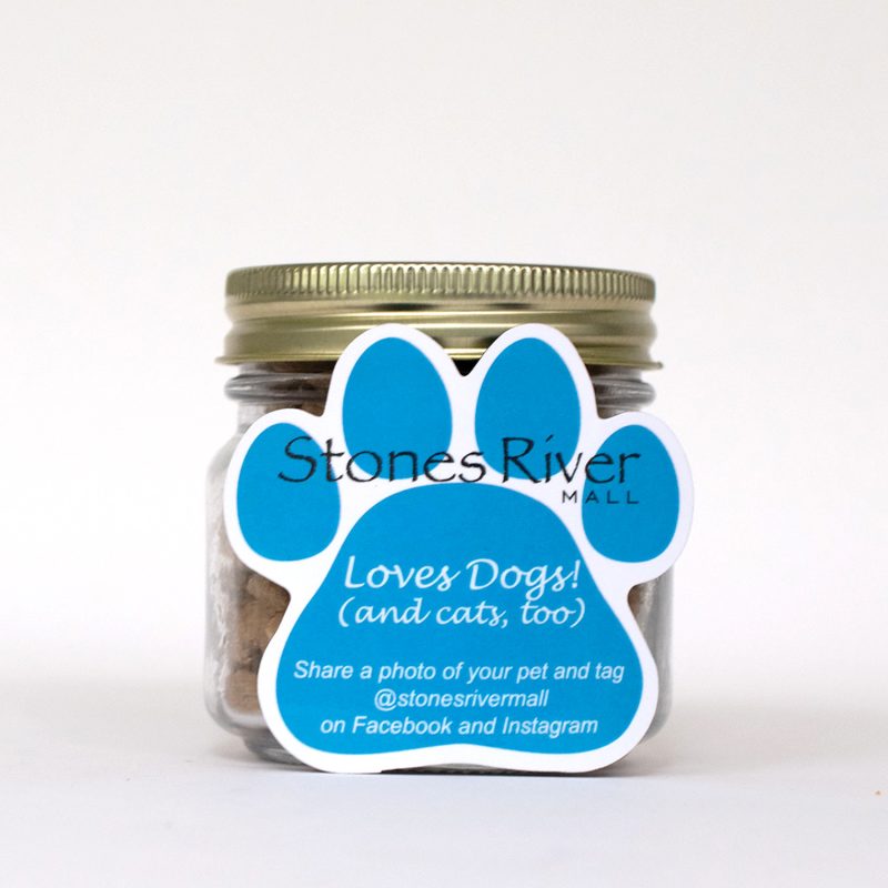 Custom Half Pint Jar with Paw Magnet Pet Fill - 2