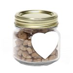 Custom Half Pint Jar with Small Heart Magnet Pet Fill - 1