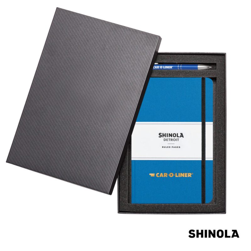 Custom Shinola® HardCover Journal/Clicker Pen Gift Set - (M) - 2