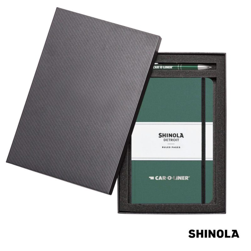 Custom Shinola® HardCover Journal/Clicker Pen Gift Set - (M) - 3
