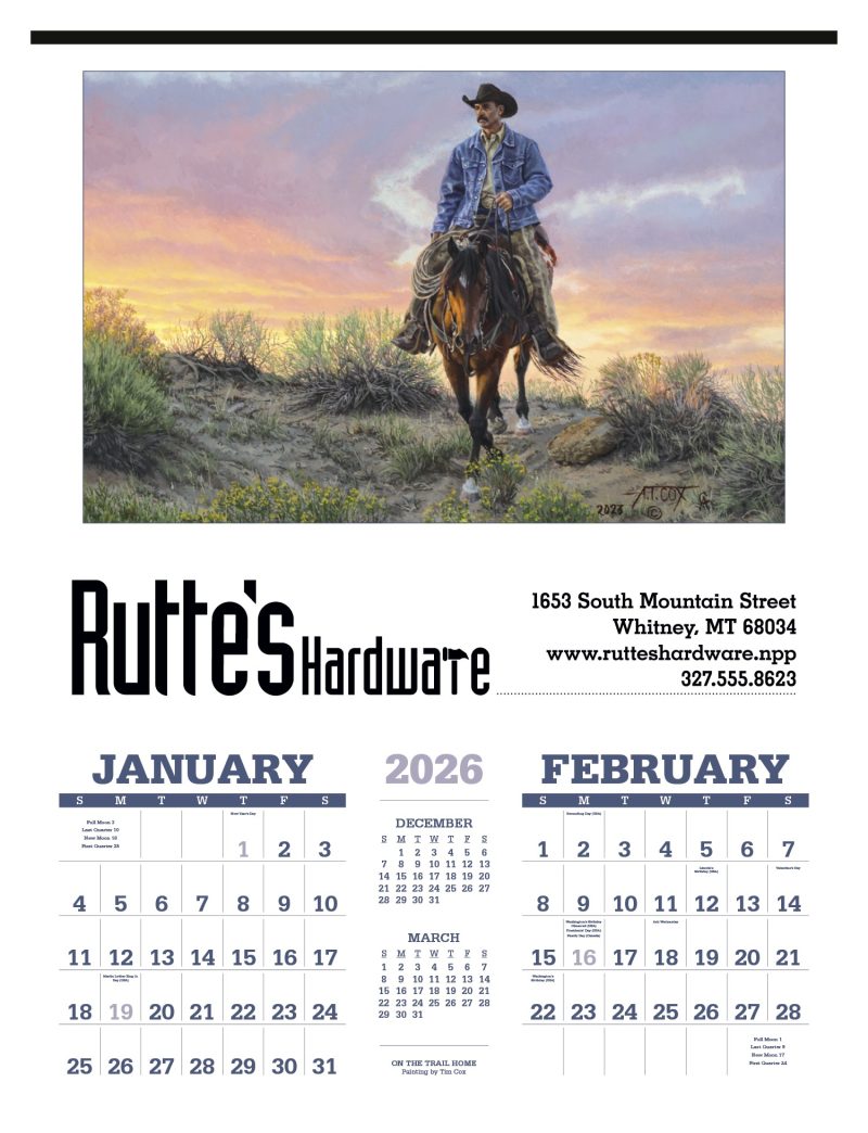 Triumph®-Calendars-American-West-by-Tim-Cox-Calendar-3204 Custom Triumph® Calendars American West by Tim Cox Calendar