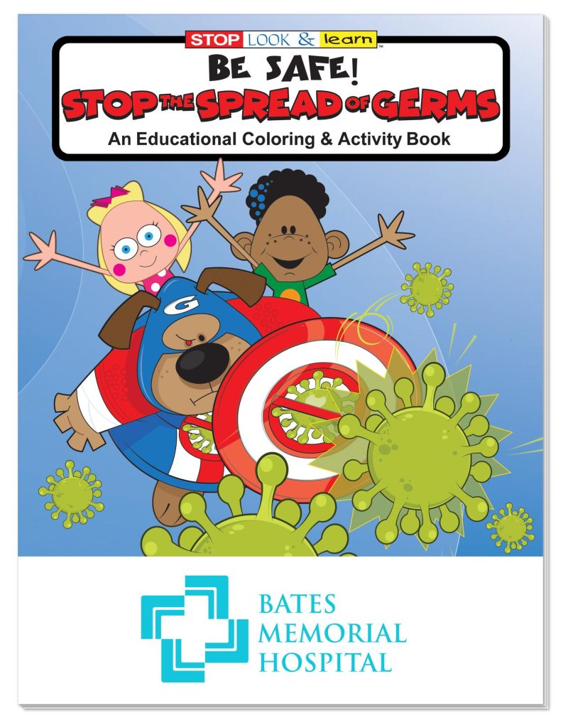 Custom Coloring Book: Be Safe: Stop the Spread of Germs